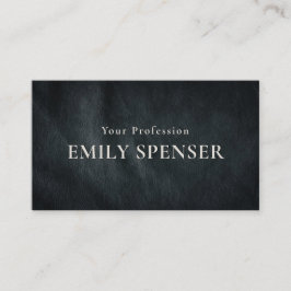 Eenvoudig Donkergrijs Lederen Patroon Persoonlijk Visitekaartje