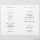 Eenvoudig donkergrijs monogram elegant huwelijkspr (Achterkant)