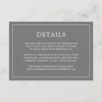 Eenvoudig donkergrijs monogram elegante bruiloft