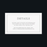 Eenvoudig donkergrijs monogram elegante bruiloft informatiekaartje<br><div class="desc">Eenvoudige kleine trouwbehuizingskaart met een modern, maar elegant design met uw details omgeven door een dunne rand en uw monogram op de achterkant. Alle ontwerpelementen zijn middelgrijs en kunnen in het ontwerpbewerkgereedschap worden gewijzigd. Een stijlvol en stijlvol ontwerp dat ideaal is voor een minimalistisch koppel. Gebruik deze omhullingskaarten om aanwijzingen...</div>