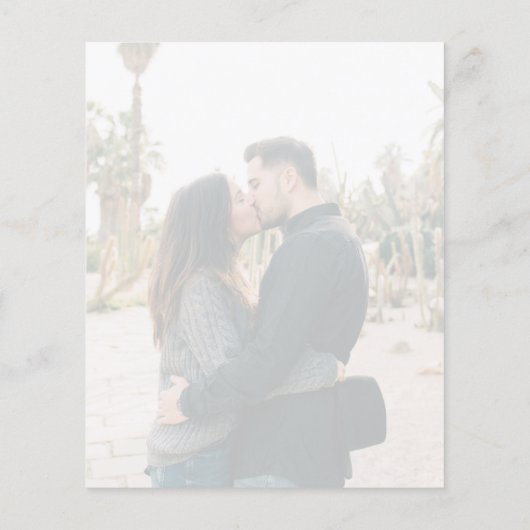 Eenvoudig donkerrood Monogram Foto Weddenschap (Achterkant)