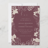 Eenvoudig door de hand getekend Vineyard Burgundy  Kaart (Voorkant)