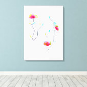 Eenvoudig, door Japans geïnspireerd, roze abstract Canvas Afdruk (Insitu (Houten vloer))