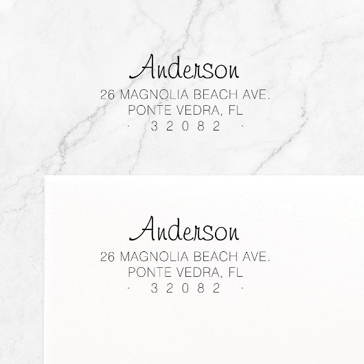 Eenvoudig douaneadres 04 .  zelfinktende stempel