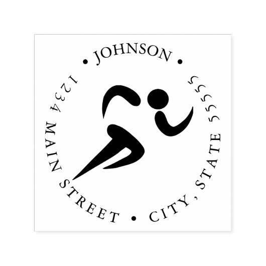 Eenvoudig draaiend pictogram retourlabel  zelfinktende stempel (Design)