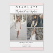 Eenvoudig, drie foto's, Blush Pink Afstuderen (Voorkant)