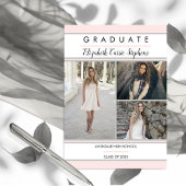 Eenvoudig, drie foto's, Blush Pink Afstuderen