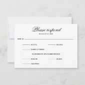 Eenvoudig drie keuzes invoeren - RSVP-kaart RSVP Kaartje (Voorkant)