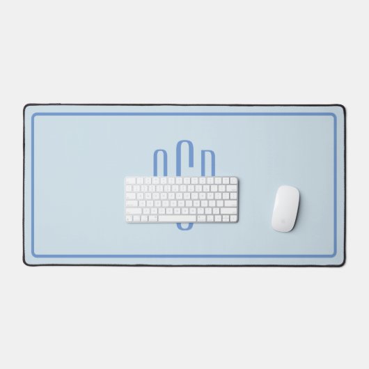 Eenvoudig drie Letter blauw Monogram Bureaumat (Keyboard & Muis)