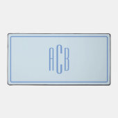 Eenvoudig drie Letter blauw Monogram Bureaumat (Voorkant)