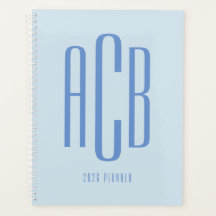 Eenvoudig drie Letter blauw Monogram