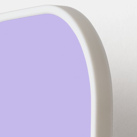 Eenvoudig drie letters Bleek lavendelmonogram Pickleball Paddle (Links Detail)