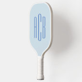 Eenvoudig Driedletterig Blauw Monogram Pickleball Paddle (Links)