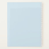 Eenvoudig drieletterig blauw monogram planner (Achterkant)