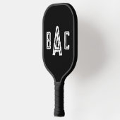 Eenvoudig drieletterig modern monogram pickleball paddle (Links)