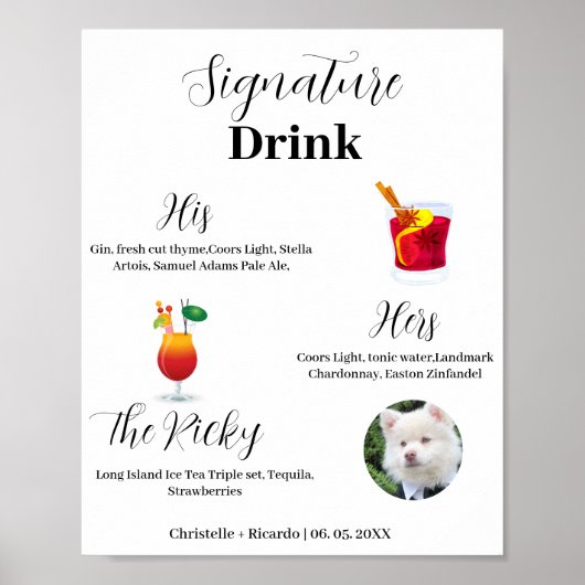 Eenvoudig drink bruiloft Poster (Voorkant)