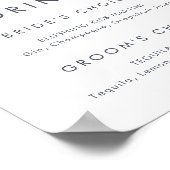 Eenvoudig Drink gebarenteken gebaar Poster (Hoek)