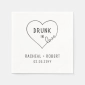 Eenvoudig Drink in het huwelijksveld Liefde Modern Servet (Voorkant)