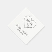 Eenvoudig Drink in het huwelijksveld Liefde Modern Servet (Hoek)