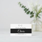 Eenvoudig Drink voor weddenschappen op monogram Visitekaartje (Staand voorkant)