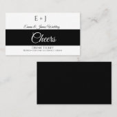 Eenvoudig Drink voor weddenschappen op monogram Visitekaartje (Voorkant / Achterkant)