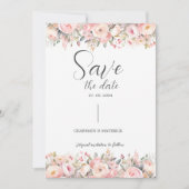 Eenvoudig dromerig schrift foto bruiloft bewaar de kaart (Voorkant)