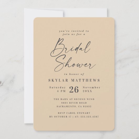 Eenvoudig droog, geel, vast kleurenVrijgezellenfee Kaart (Voorkant)