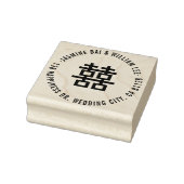 Eenvoudig dubbel geluk in cirkelChinese bruiloft Rubberstempel (Stempel)