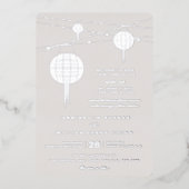 Eenvoudig dubbel geluk Lantern Chinese Weddenschap Folie Uitnodiging (Voorkant)