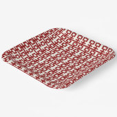 Eenvoudig 'dubbel geluk'-patroon Chinese bruiloft Papieren Bordje (Gebogen)