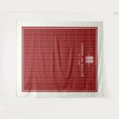 Eenvoudig dubbelgeluk Chinese bruiloft achtergrond Wandkleed (Voorkant (horizontaal))