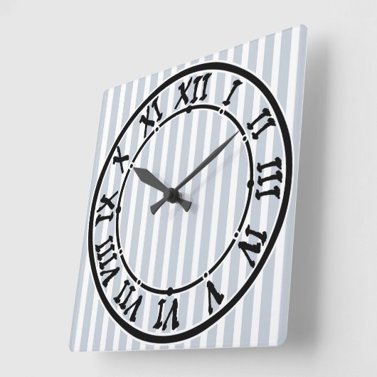 Eenvoudig dubbelzijdig decor in strepen en kooi vierkante klok (Hoek)