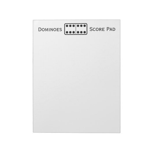 Eenvoudig dubbelzijdig Domino Game Score Pad White Notitieblok (Linkerzijde)