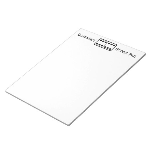 Eenvoudig dubbelzijdig Domino Game Score Pad White Notitieblok (Schuin)