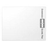 Eenvoudig dubbelzijdig Domino Game Score Pad White Notitieblok (Voorkant)