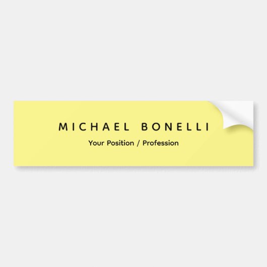 Eenvoudig Duidelijk Minimaal Elegant Modern Lichtg Bumpersticker (Voorkant)