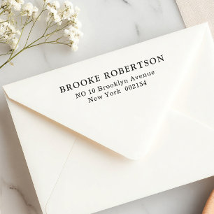 Eenvoudig duidelijk retour adres zelf inking stemp  zelfinktende stempel