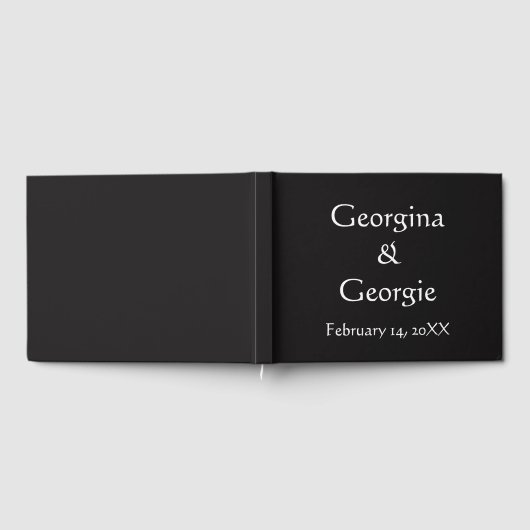 Eenvoudig, duidelijk, schoon, elegant bruiloft gas gastenboek (Volledig)