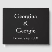 Eenvoudig, duidelijk, schoon, elegant bruiloft gas gastenboek (Voorkant)