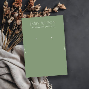 Eenvoudig, duister, groen Ketting dat beeldscherm Visitekaartje