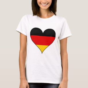 Eenvoudig Duitsland hart T-shirt