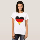 Eenvoudig Duitsland hart T-shirt (Voorkant volledig)