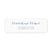 Eenvoudig, dusty blauw, het terugkeeradres van de etiket (Voorkant)