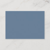 Eenvoudig Dusty Blue en White Wedding Wishing Good Informatiekaartje (Achterkant)