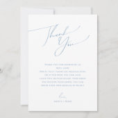 Eenvoudig Dusty Blue Vertical Photo Baby shower Bedankkaart (Voorkant)