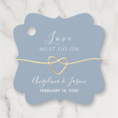 Eenvoudig Dusty Blue Wedding Bedankjes Labels (Voorkant)