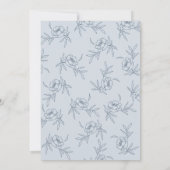 Eenvoudig Dusty Blue Wedding Kaart (Achterkant)