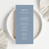Eenvoudig Dusty Blue Wedding Menu