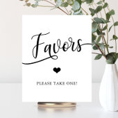 Eenvoudig e-legant bruiloft-bord voor FAVORS Poster