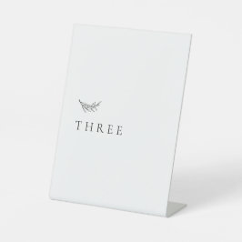 Eenvoudig e-legant bruiloft-tabelnummer reclamebord met voetstuk